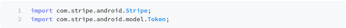 Importing the Stripe and Token object