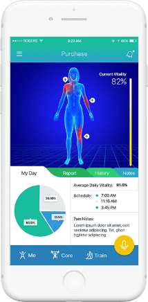 Soniphi Vitality Health App - User Interface Design