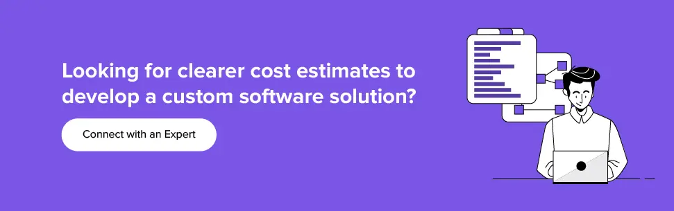 cost estimate to develop a custom software solution