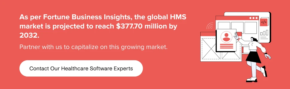 Partner with Appinventiv to capitalize on the growing HMS market.